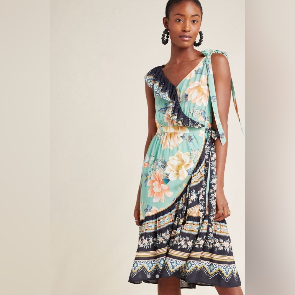 Anthropologie Farm Rio Monica Wrap Dress